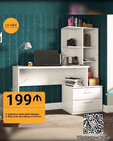 стол нержавейка: Kompüter masası, Yeni, Açılmayan, Laminat, Dördbucaq masa — 21