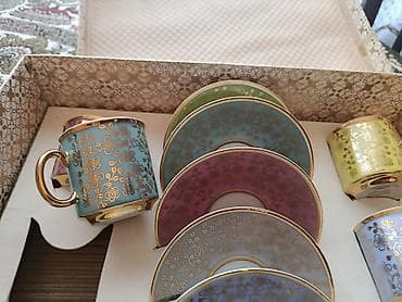 çan: Qəhvə dəsti, Farfor, 6 nəfərlik, Çexiya — 4