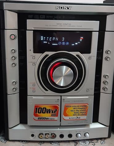 fm radio: Musiqi mərkəzi "Sony".Bluetooth,AUX,Disk,radio,kasset.Səs effekti — 3