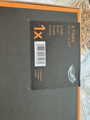 брендовая посуда: Миски, 1 шт., цвет - Белый, Хрусталь, Чехия — 15