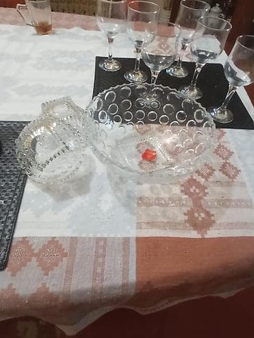benson şüşə: Şüşə qablar dəsti - Material: şəffaf şüşə - Dizayn: səthində bərabər — 1