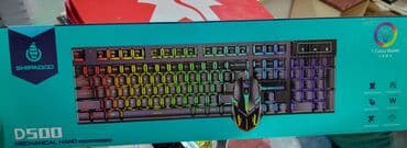 oyun rol seti: SHIRADOO D500 – mexaniki tipli oyun klaviatura və siçan seti.Mous — 4
