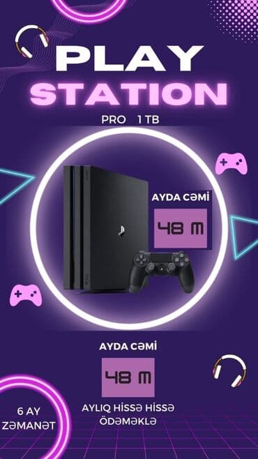 Playstation 4 Nagd ve kredit Cemi 10 deq erzinde onlayn senedlesme