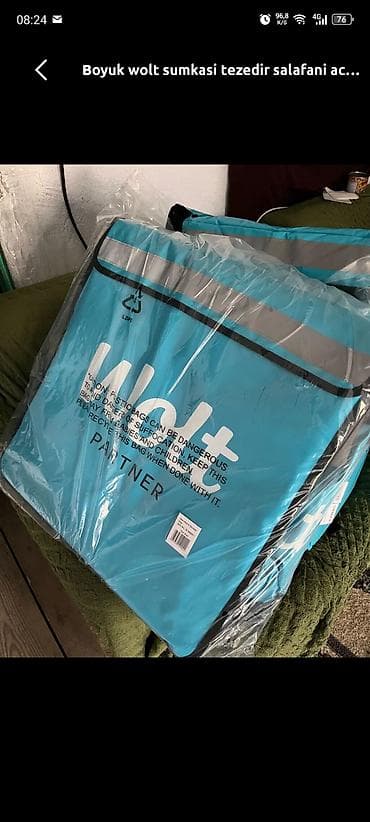 Сумки для курьеров: Wolt kuryerləri üçün termo çatdırılma çantası. Yenidir — 1
