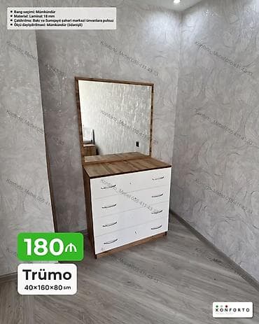 guzgu termo: Trümo – 40×160×80 sm - Material: 18 mm laminat - Rəng seçimi — 1