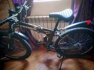 velosiped ural: ANMIR TX800 qatlanan dağ velosipedi. Velosiped qara rəngdədir və — 4