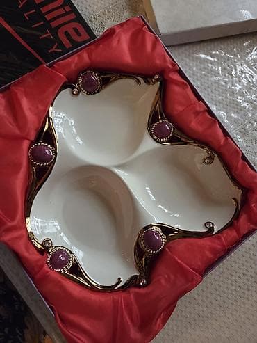 parca: Yep yenidi. Life Smile Royal Porcelain üç bölməli servis qabı - — 5