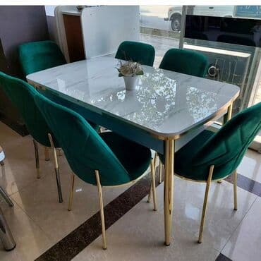 turkanda heyet evleri: Mətbəx üçün, Yeni, Açılan, Dördbucaq masa, 4 stul — 1