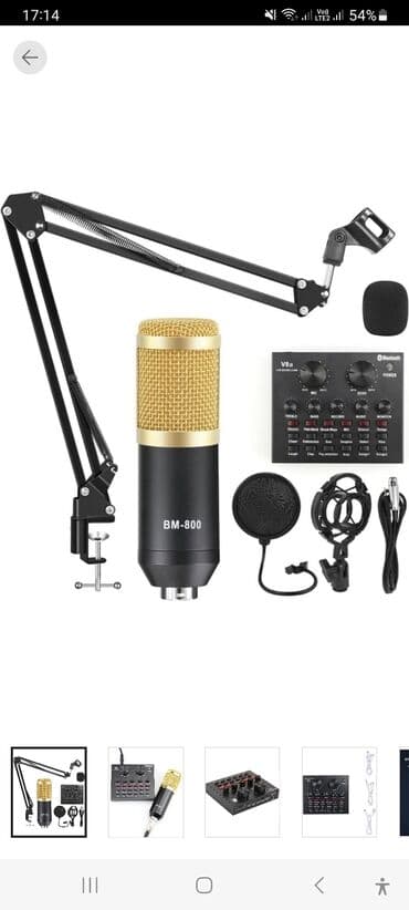 Mikrofonlar: Yeni Simsiz (Bluetooth), Simli, Radio Mikrofon Pulsuz çatdırılma, Rayonlara çatdırılma — 8