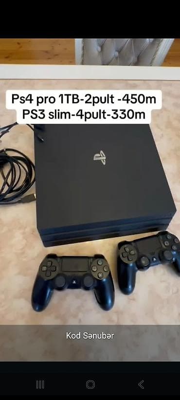 mini pc computer: PlayStation konsolları Gəncə şəhərində - PS4 Pro – 1 TB yaddaş, 2 — 1