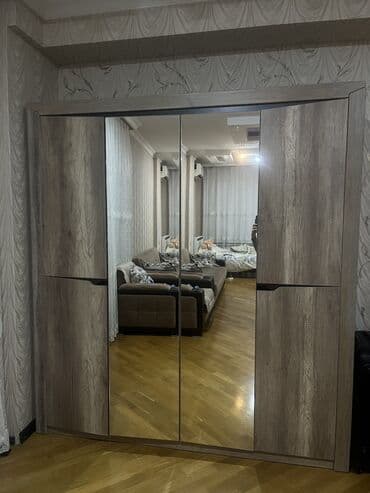 paltar asmaq üçün: Yeni, Açılan, 4 qapılı Düz dolab, Qarderob, paltar dolabı, Azərbaycan — 1