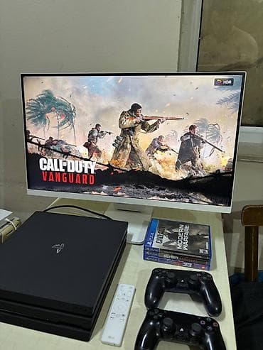 ps4 gamepad: LG 24” Full HD monitor + PlayStation 4 Pro (1TB) oyun dəsti Paketin — 1