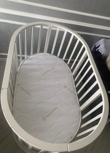 купить кровать трансформер: Oğlan və qız üçün, İşlənmiş, Beşik, Matras ilə, Yellənmə mexanizm ilə — 3