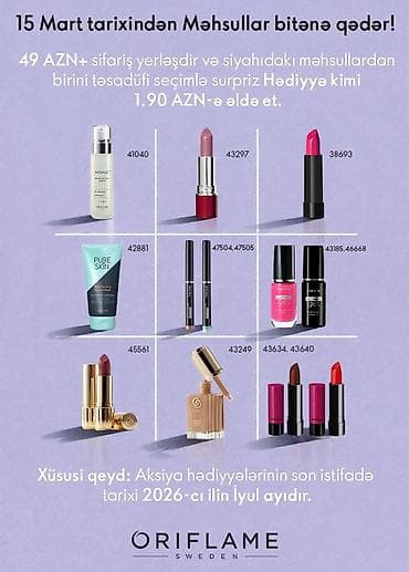 Kosmetik dəst, Oriflame, 6 məhsul