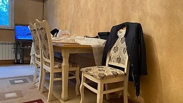 Qonaq otağı üçün, İşlənmiş, Açılan, Dördbucaq masa, 4 stul — 1