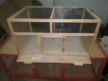 Heyvanlar üçün mallar: Teze tixilib uzunluq 80sm eni 60sm. alti setka ustu padnoslu ve yerden — 4