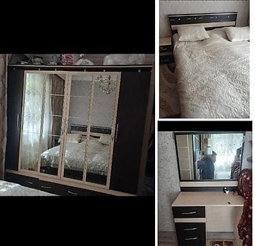 SebinesumYatağ desti 350 Azn Sarayda satılir.Dolab 6 qapılıdı, 1