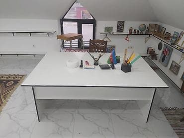Iki eded boyuk teze masa 183 × 125 olcudedi ikiside. MDF Sifarisle