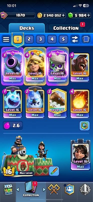Clash Royale hesabı - Kral Səviyyəsi: 16 (Max Level) - Kral nişanı — 1