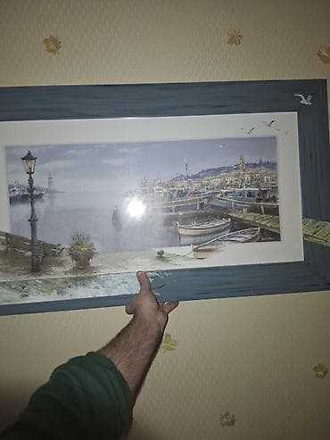 Ковры: - Dənizkənarı mənzərə təsvirli divar tablo-su - Kompozisiya: körpüdə — 1