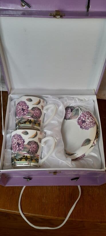 Qəhvə dəstləri və servizlər: Çay dəsti, rəng - Bənövşəyi, Farfor — 2