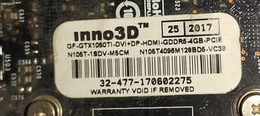 videokart satilir: Videokart INNO3D GeForce GTX 1050 Ti, 4 GB, İşlənmiş — 3