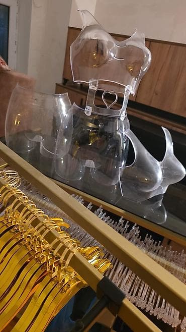 Ofis dəst mebeli: Mebel dəsti – salon/ofis üçün - Resepsion masası: Qara rəngdə parlaq — 6