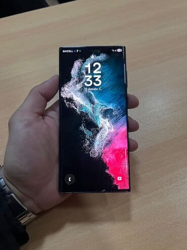 Samsung Galaxy S22 Ultra, 256 GB, rəng - Qara, Barmaq izi