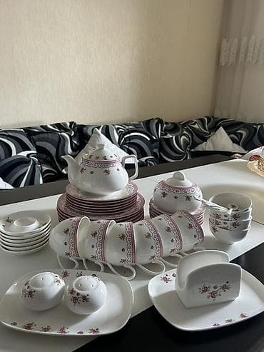 samovar cay: Çay dəsti, rəng - Ağ, Farfor, 6 nəfərlik — 1