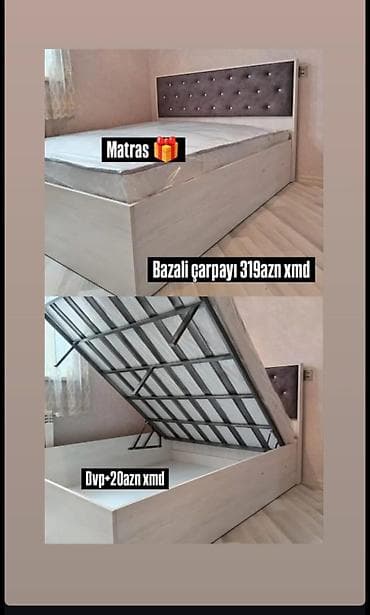 sisme dosek: Bazalı çarpayı – funksional və zərif dizayn - Qalxan mexanizmli bazaya — 1
