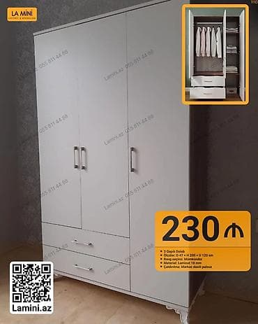 3 qapılı, Siyirməli, Açılan, Düz dolab