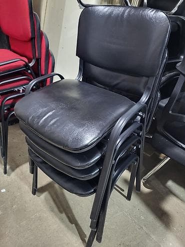 stullar: Yığıla bilən konfrans/ofis stulları - Model: qoltuqlu, metal — 4