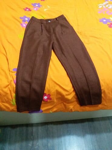 i̇pli qadın kupalnikləri: Qadın triko dəst - Dəst: zolaqlı triko sviter + qəhvəyi triko şalvar — 3