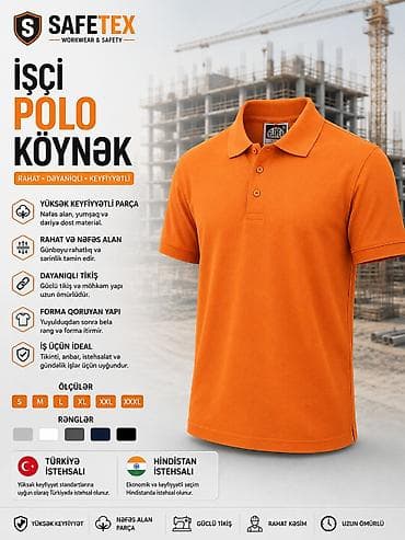 iş formasi: SAFETEX İşçi Polo Köynək Xüsusiyyətlər: - Yüksək keyfiyyətli parça — 8