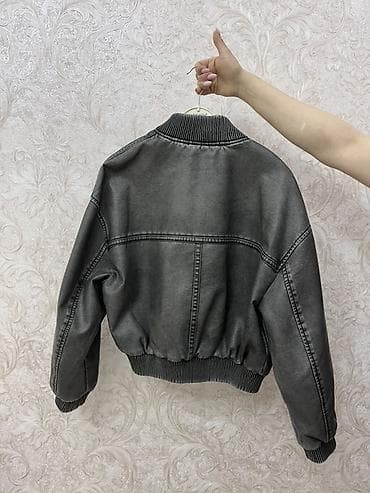 cins godekce: Koja kurtka Qara-boz rəngli bomber gödəkçə - Model: klassik bomber — 2