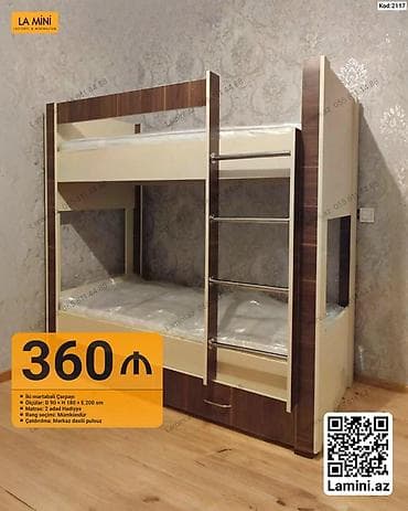 intex matras: İki mərtəbəli çarpayı – Kod: 2117 - Ölçülər: D 90 × H 180 × E 200 sm — 1