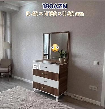 Yataq otağı mebel dəstləri və ayrıca tualet masaları 1) Komod + güzgü