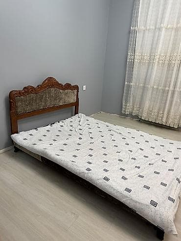 mekteb parta: Taxta çarpayı – klassik başlıqla - Material: massiv taxta karkas - — 1