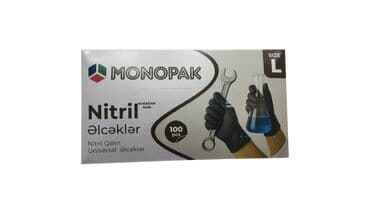 smart saa: Qalın 2X Nitril Qara Əlcək (Usta Əlcəyi) Paçkada 100 ədəd, qara və — 1