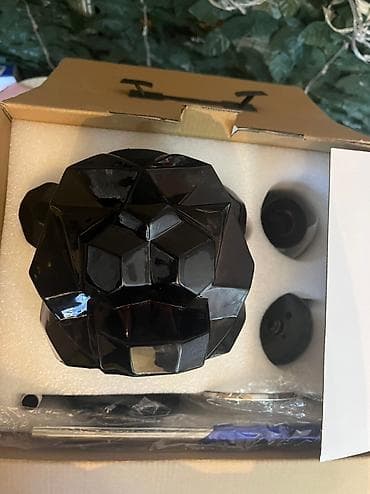 iş forma: Qara pantera formalı qəlyan. Xrom tərzi şaxta və şəffaf şüşə nəlbəki — 3