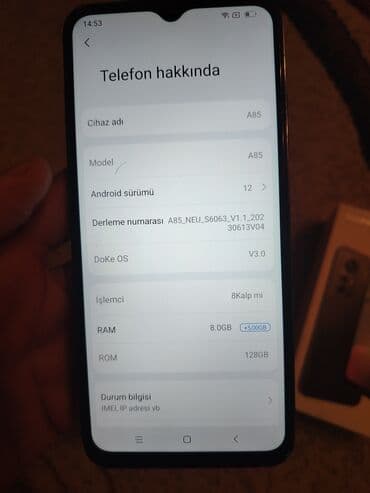 diğer telefonlar: Blackview A85 smartfon Xüsusiyyətlər: - Ekran: damcı çıxıntılı tam — 2