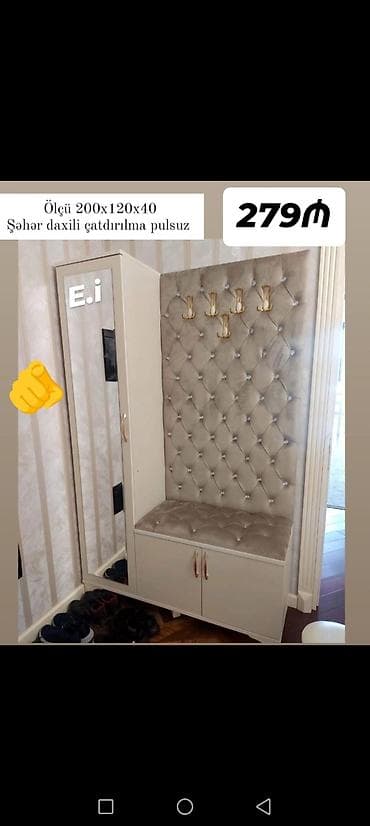 stular: Açılan, 1 qapı Düz dolab, Dəhliz dolabı — 1