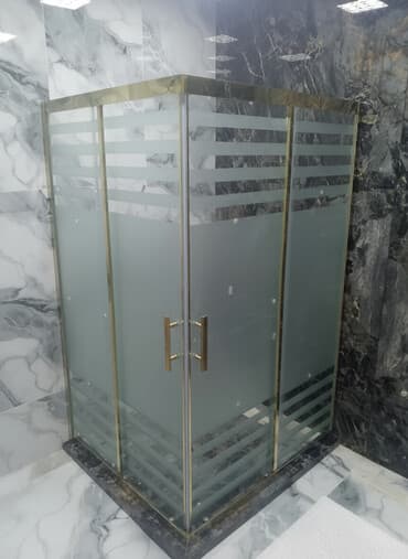 inək südü: Zövqlü bucaq duş kabinası - Forma: kvadrat/bucaqlı quruluş, ikiqat — 1