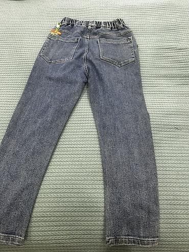 Cinslər və şalvarlar: Uşaq cins şalvarı - Rəng: tünd-boz/klassik yuyulmuş denim - Model — 5