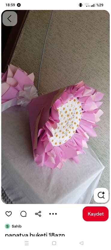 Bitkilər: Papatya buketi – 18 AZN - Zərif papatyalardan yığılmış kompozisiya - — 1