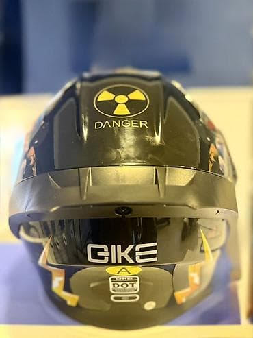 cg motor: Motorsiklet üçün tam üzlü kask – “BIZARRE” dizayn - Korpus: parlaq — 6