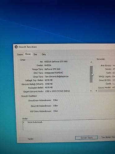 Планшеты: Masaüstü kompüter (oyun/ofis üçün) Texniki göstəricilər: - Video — 2