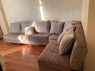kunc divan: Künc divan, İşlənmiş, Açılan, Bazalı, Vеlur parça — 4
