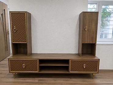 mebel usta: - Məhsul: TV stendi və vitrin modullu dəst - Material: Taxta — 1
