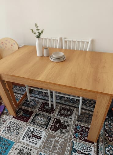 Qonaq masası, Açılmayan, Taxta, Dördbucaq masa